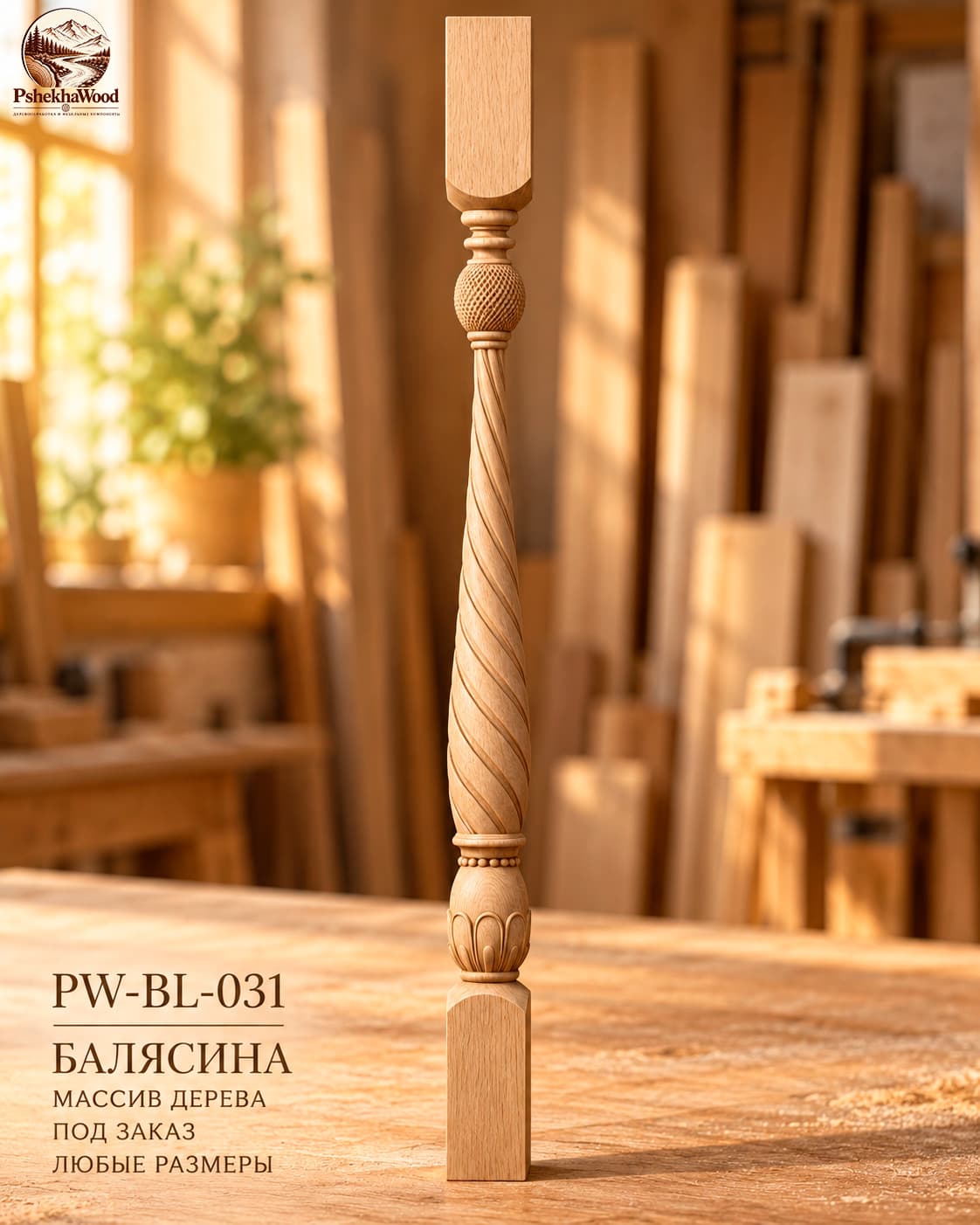 Балясина витая резная PW-BL-031