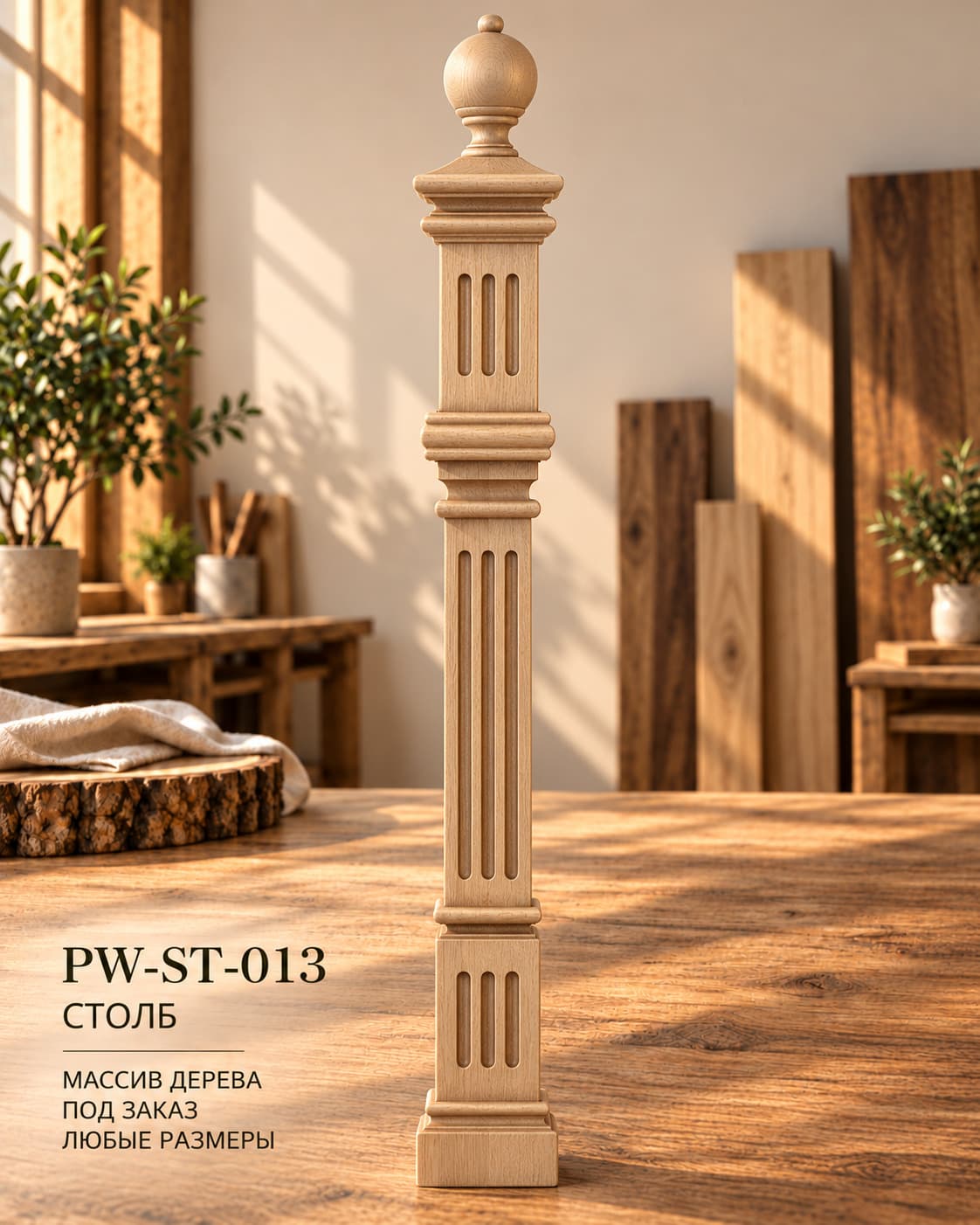 Столб каннелированный PW-ST-013