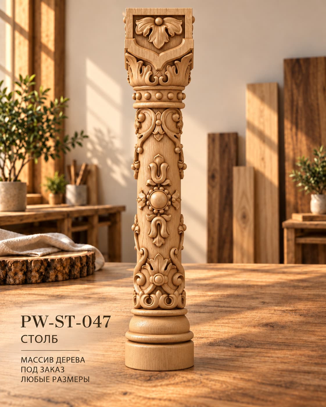 Столб резной PW-ST-047