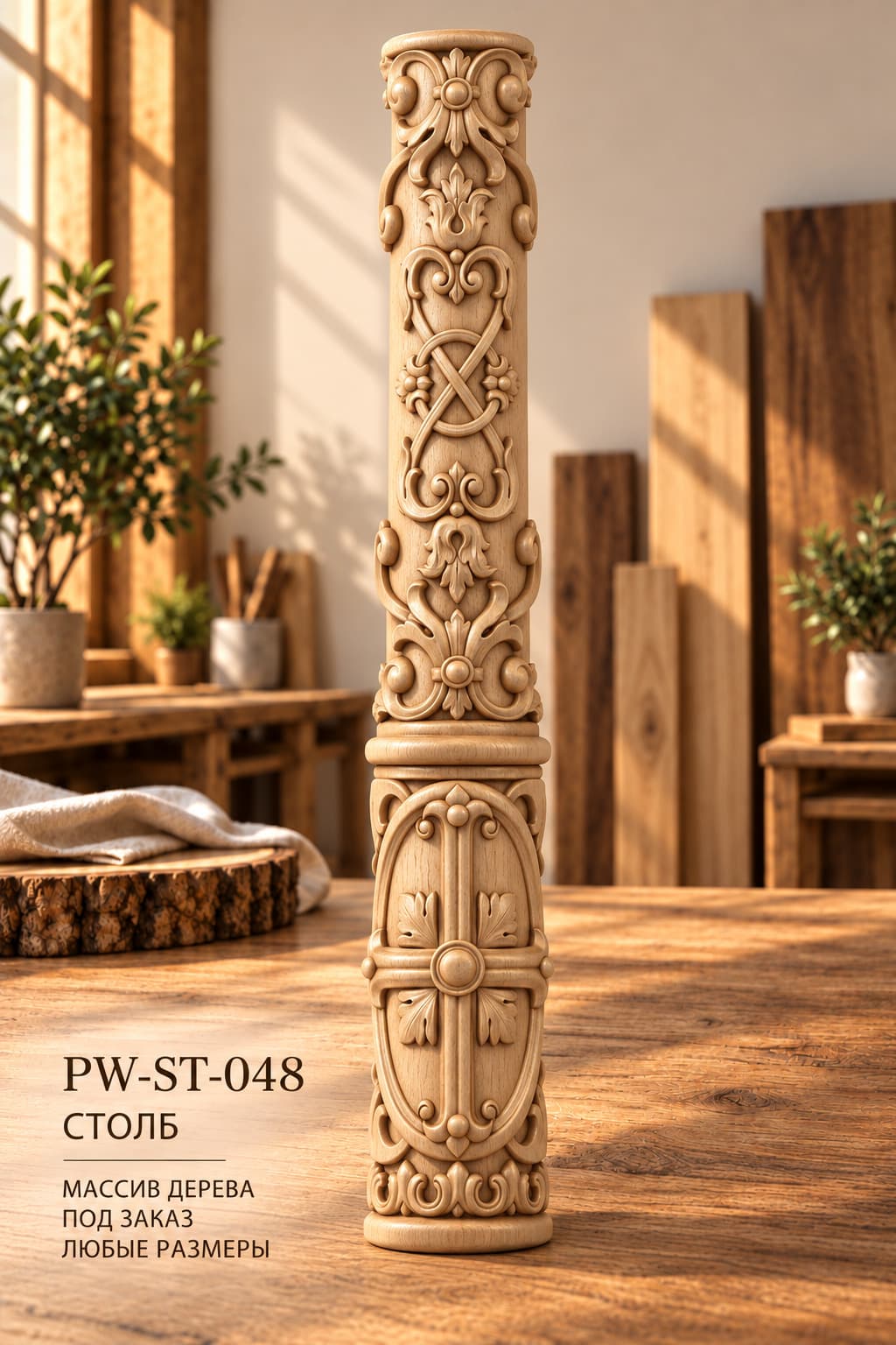 Столб резной PW-ST-048