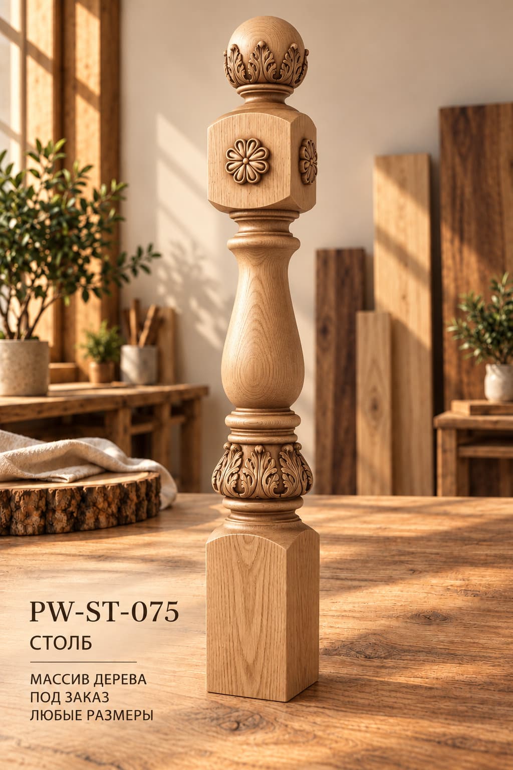 Столб резной PW-ST-075